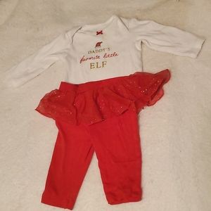 Christmas outfit. 3 months. Carters.